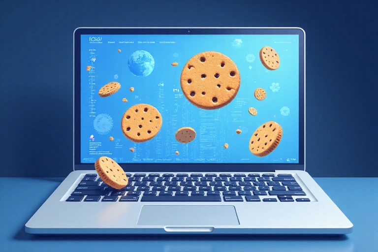 Illustration of browser cookies being stored on a computer