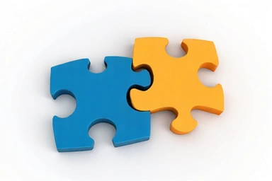 Interlocking modules representing a professional software package